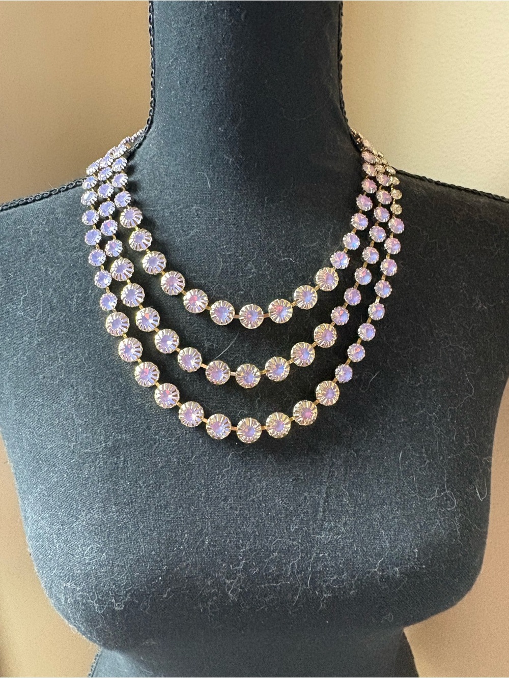 Feed Me Gems The BLOOMS Purple Opal Dopamine Diva 3-Strand Necklace